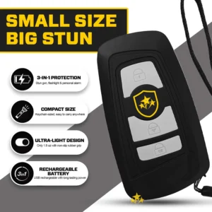 VOLTIC V77 3in1 Stun & Flashlight & Alarm Car Keychain