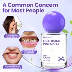 ✨FRESH-BREATH UPGRADE FOR DAILY USE 💜 Biancat® OralBiome Pro Spray 🦷 Probiotic Support for Fresh Breath, Gum Comfort & Oral Balance ✨